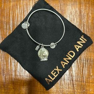 Alex and Ani 2018 snowglobe silver bangle